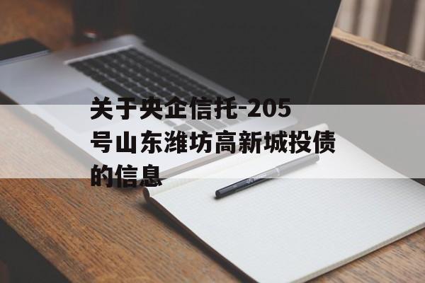关于央企信托-205号山东潍坊高新城投债的信息