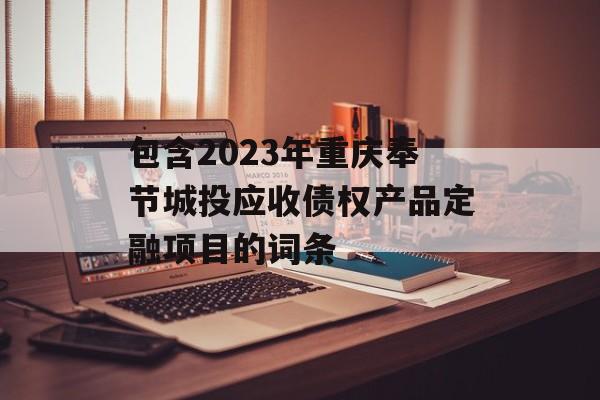 包含2023年重庆奉节城投应收债权产品定融项目的词条