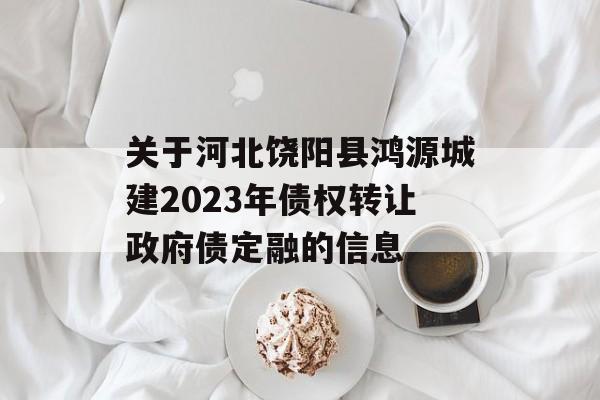 关于河北饶阳县鸿源城建2023年债权转让政府债定融的信息